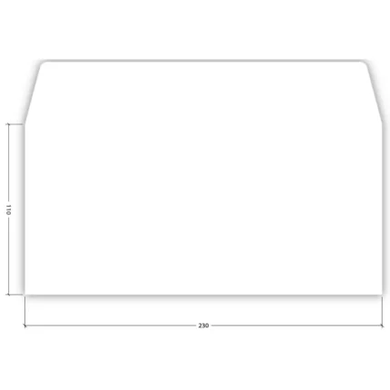 Koverta 23x11mm samolepljiva bez prozora 80g