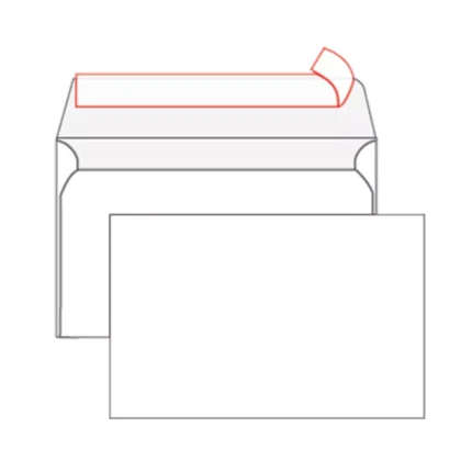 Koverta B6 bela samolepljiva 80g