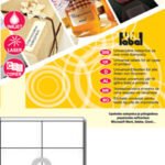 Nalepnica A4 bela                           105x70mm       100 lista                                              UL801