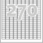 Nalepnica A4 bela lako odlepljiva                         17,8x10mm       25 lista                                              ULO270-25